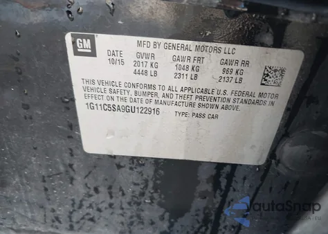 2016 Chevrolet Malibu Limited Lt from USA, damaged, VIN 1G11C5SA9GU122916